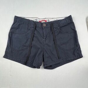 Vtg UNIONBAY Navy Cargo Shorts Womens 5 Y2K Preppy Utility Mini Shorts